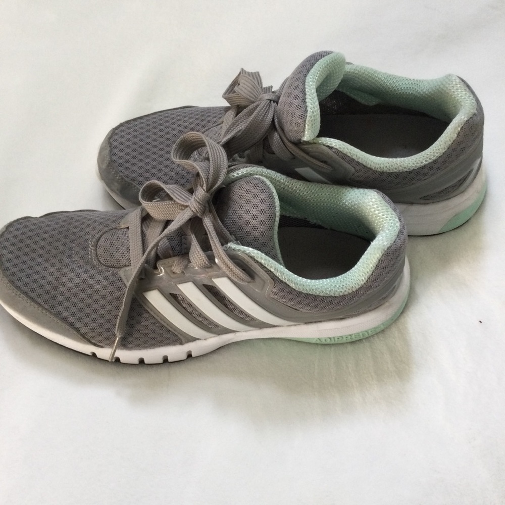 Adidas Womens Galaxy Elite FF Running Shoes Grey/Lite Green Sneakers AF4592